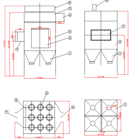 脈沖濾筒除塵器 脈沖濾筒除塵器